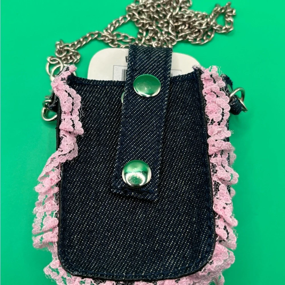 Vtg Hello Kitty phone pouches with pearl and chain handles Y2K Retro Coquette
